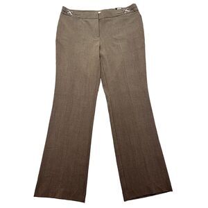 New York & Company Crosby Street Straight Leg Pants Size 14 Brown Office‎
